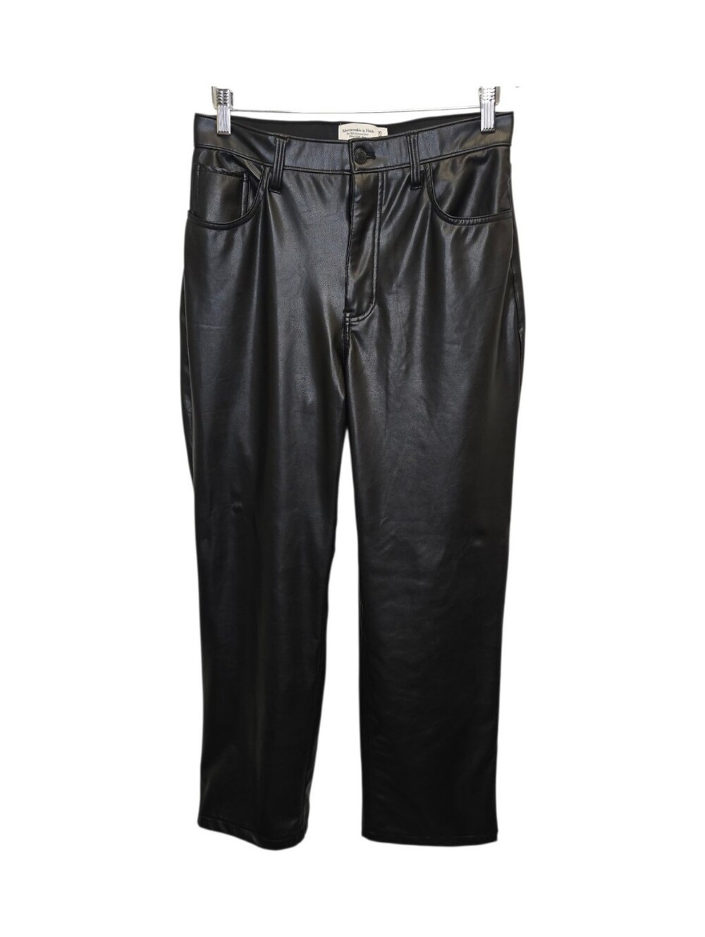 Abercrombie & Fitch 30/10 '90s Relaxed Ultra High Rise Black Faux Leather Pants